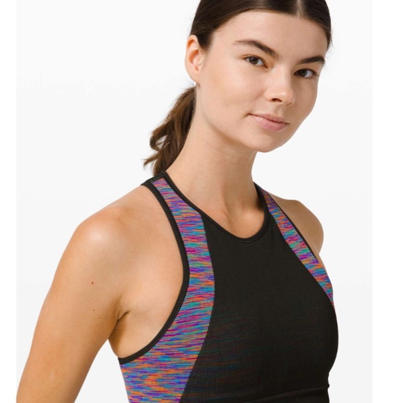 6 / EUC Lululemon Love Revealed Bra Black / Rainbow (retired/sunset!) - Picture 3 of 6